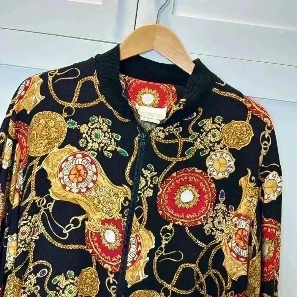 Vintage Silhouettes Bomber Gold Jacket Size: 16 - Picture 2 of 12